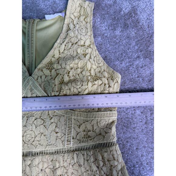 Altar'd State Womens Yellow Lace Dress womens Size Small Fit And Flare Mini E112 - Picture 9 of 12